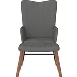  Stolica za ljuljanje s osloncem za noge tamnosiva baršunasta | shoptok.hr
