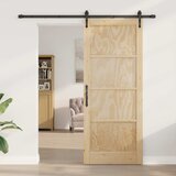 Klizna vrata ORKDAL Prirodna i crna 86 x 211 cm | shoptok.hr
