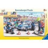 Ravensburger Puzzle - Sestavljanka z okvirjem - Policijska misija, 15 delov