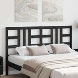  Uzglavlje za krevet crno 146 x 4 x 100 cm od masivne borovine | shoptok.hr