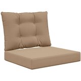 Jastuk za vanjsku sofU 2 pcs Sivo-smeđa Poliester - Sivo-smeđa 60 x 60 cm 1x sjedalo +1x naslon (2D s bartagom) | shoptok.hr