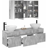  Set ormarića za kupaonicu 4 kom. Betonska siva | shoptok.hr