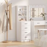 vidaXL Bijela MDF Standard Highboard Pravokutni Minimalistički | shoptok.hr