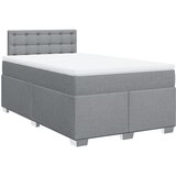  Krevet s oprugama i madrac svjetlosivi 120 x 200cm od tkanine | shoptok.hr