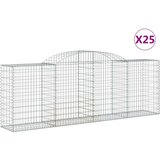  Lučne gabionske košare 25kom 300x50x100/120cm pocinčano željezo | shoptok.hr