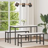  Stol za objedovanje Bijelo 110 x 55 x 75 cm Čvrsto borovo drvo | shoptok.hr