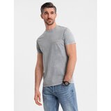 Ombre Cotton t-shirt printed on chest and back - gray | Shoptok.si
