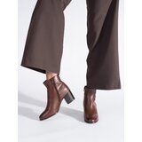 Sergio Leone Brown ankle boots on a block by | Shoptok.si