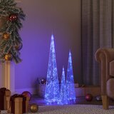  Set akrilnih ukrasnih LED stožaca plavi 30/45/60 cm | shoptok.hr