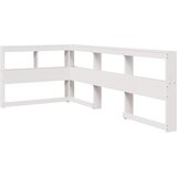  Polica za knjige uzglavlje L-oblika bijelo 80 cm borovine | shoptok.hr