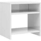 Furnova Nočna omarica visok sijaj bela 40x30x40 cm iverna plošča, (21928155) | Shoptok.si