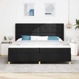 vidaXL Box spring krevet s madracem Crna 200 x 200 cm tkanina | shoptok.hr
