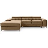 ELTAP Svetlo rjava žametna raztegljiva/s prostorom za shranjevanje kotna sedežna garnitura (levi kot/z ležalnikom) Grayson – | Shoptok.si