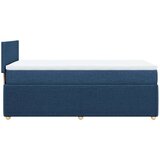 vidaXL Krevet s oprugama i madracem plavi 90 x 200 cm od tkanine | shoptok.hr