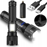 Aku. LED XHP50 LED COB ročna svetilka USB zoom IPX4 Cene