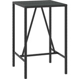  Barski stol sa staklenom pločom crni 70x70x110 cm od poliratana | shoptok.hr