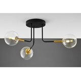 Jupiter 2039 - Luster na šipci BURANO 3xG9/10W/230V crna/zlatna/prozirna | Eponuda.com