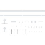 vidaXL Mini komplet za drsna hlevska vrata iz jekla bel 152 cm | Shoptok.si