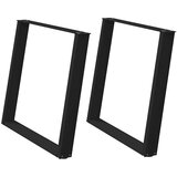 vidaXL noge za jedilno mizo u-oblika 2 kosa črna 90x(72-73) cm jeklo | Shoptok.si