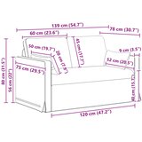  Set sofe 2 pcs Plava 139 x 78 x 80 cm tkanina | shoptok.hr