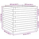  Vrtna sadilica voštano smeđe boje 50x50x46 cm od borovine | shoptok.hr