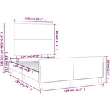  Posteljni okvir z vzglavjem taupe 120x190 cm tkanina, (21142913) Slike
