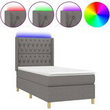  Box spring s madracem LED tamnosivi 80 x 200 cm tkanina | shoptok.hr