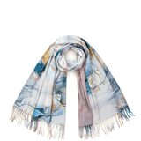 Art of Polo Scarf 22276 Pastel Watercolor turquoise 4 cene