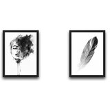 Wallity slika woman feather, 2 dela, 30 x 40cm | ePonuda.com