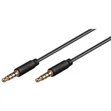 Kabel minijack 0,5m 3.5mm (4-pin, stereo), (21221213)