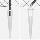 vidaXL Ograda od lančane veze sa 13 spike postova 0.4x25 m galvanizirani čelik | shoptok.hr