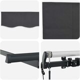  Povlačivi tende Antracit 400 x 200 cm Poliester i aluminij | shoptok.hr