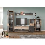 MID.YOU Dnevni Regal Mason, 4-Delno, Siva, Barva Hrasta | Shoptok.si