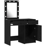  2 Dijelni Set Toaletnog Stola s LED Crnim Konstruiranim Drvom | shoptok.hr