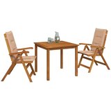  3-dijelni vrtni blagovaonski set Prirodna Čvrsto drvo akacije | shoptok.hr