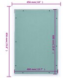  Pristupna ploča s aluminijskim okvirom i knaufom 400 x 600 mm | shoptok.hr