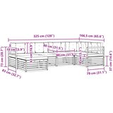  Set vanjskih sofa 6 kom. Prirodna i krem 325 x 166,5 x 73 cm | shoptok.hr