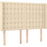  Uzglavlje s ušima krem 147x16x118/128 cm od tkanine | Eponuda.ba