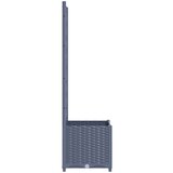  Cvetlično korito z oporno mrežo temno sivo 40x40x136 cm PP, (20601251) | Shoptok.si