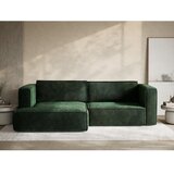 Maison de Rêve Temno zelena raztegljiva/s prostorom za shranjevanje kotna sedežna garnitura iz šenilje (levi kot/z ležalnikom) Velto – | Shoptok.si