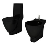  Set crne keramičke toaletne školjke i bidea | shoptok.hr