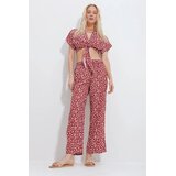 Trend Alacati Stili Ženski komplet bluza i pantalone ALC-X11745, Smeđe-beli | Eponuda.com