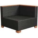 Poli 6-dijelna vrtna garnitura od poliratana s jastucima crna | shoptok.hr