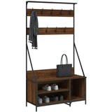  Stalak za odjeću i cipele smeđa boja hrasta 100x41x184 cm | shoptok.hr