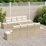  Vrtna garnitura - 3-dijelni set vrtnih sofa s jastučićima bež poliratana | shoptok.hr