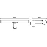  LED osvetljenje za kupatilsko ogledalo LED/8W/230V 30 cm IP44 sjajni hrom | Eponuda.com