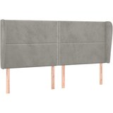 Maison Chic vzglavna omarica - nočna omarica - posteljna omarica z ušesi svetlo sivo 203x23x118/128 cm žamet, (21711215) | Shoptok.si