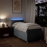 vidaXL Box spring postelja z vzmetnico svetlo siv 100x200 cm blago, (21291034) | Shoptok.si