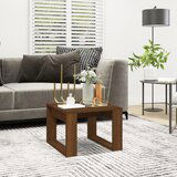 The Living Store Stranska mizica rjav hrast 50x50x35 cm inženirski les - Stranska Mizica, (21662447) | Shoptok.si