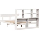 vidaXL Krevet s regalom z knjige bez madraca bijeli 160x200cm borovina | shoptok.hr